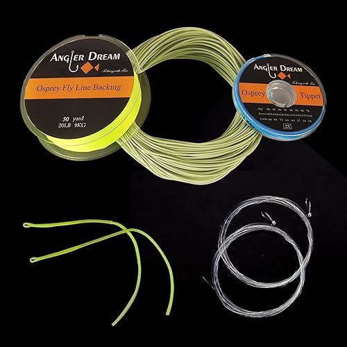 Miniatura 2 de AnglerDream WF - Kit de línea de pesca con mosca 1 2 3 4 5 6 7 8 9WT línea de pesca con mosca líder de línea de pesca con respaldo trenzado