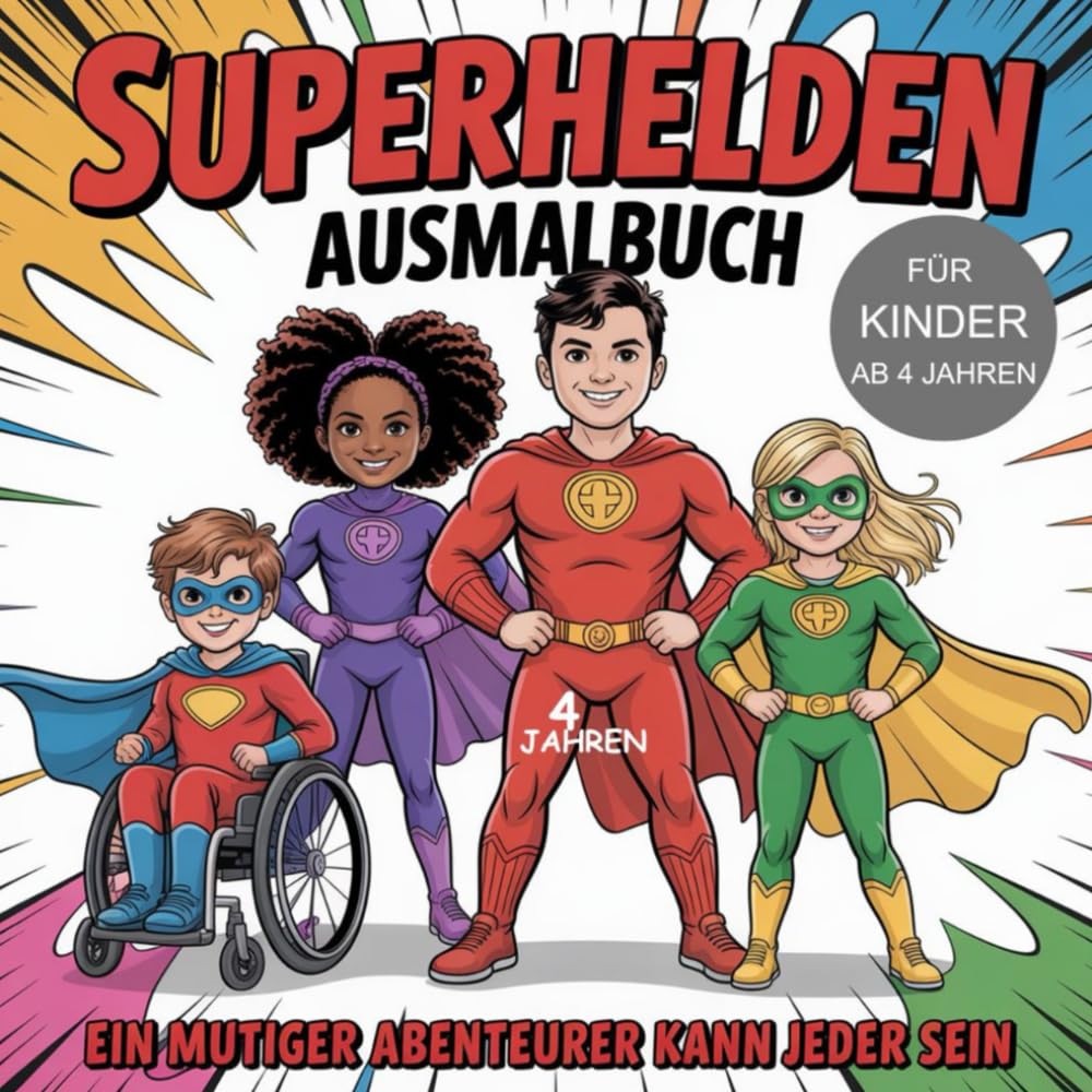 SUPERHELDEN AUSMALBUCH - Ein mutiger Abenteurer kann jeder sein
