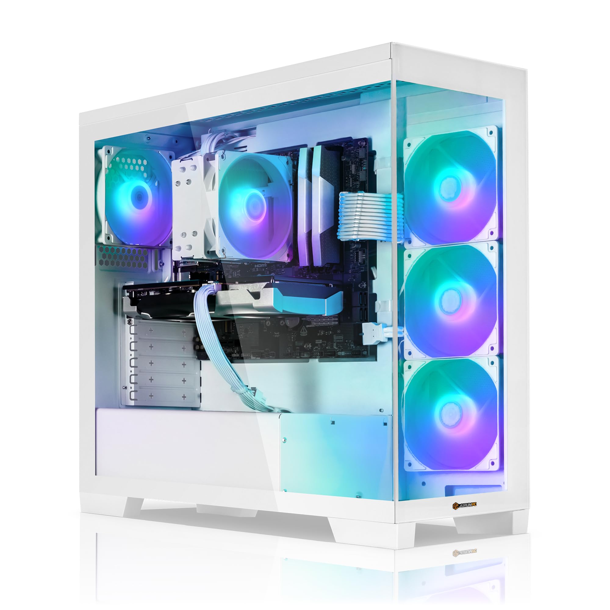 Aurum Bianco PC Gaming Ryzen 7 5700X • GeForce RTX5060Ti 16GB • 32GB DDR4 • 1000GB M.2 SSD • Windows 11 • WiFi • pc da gaming