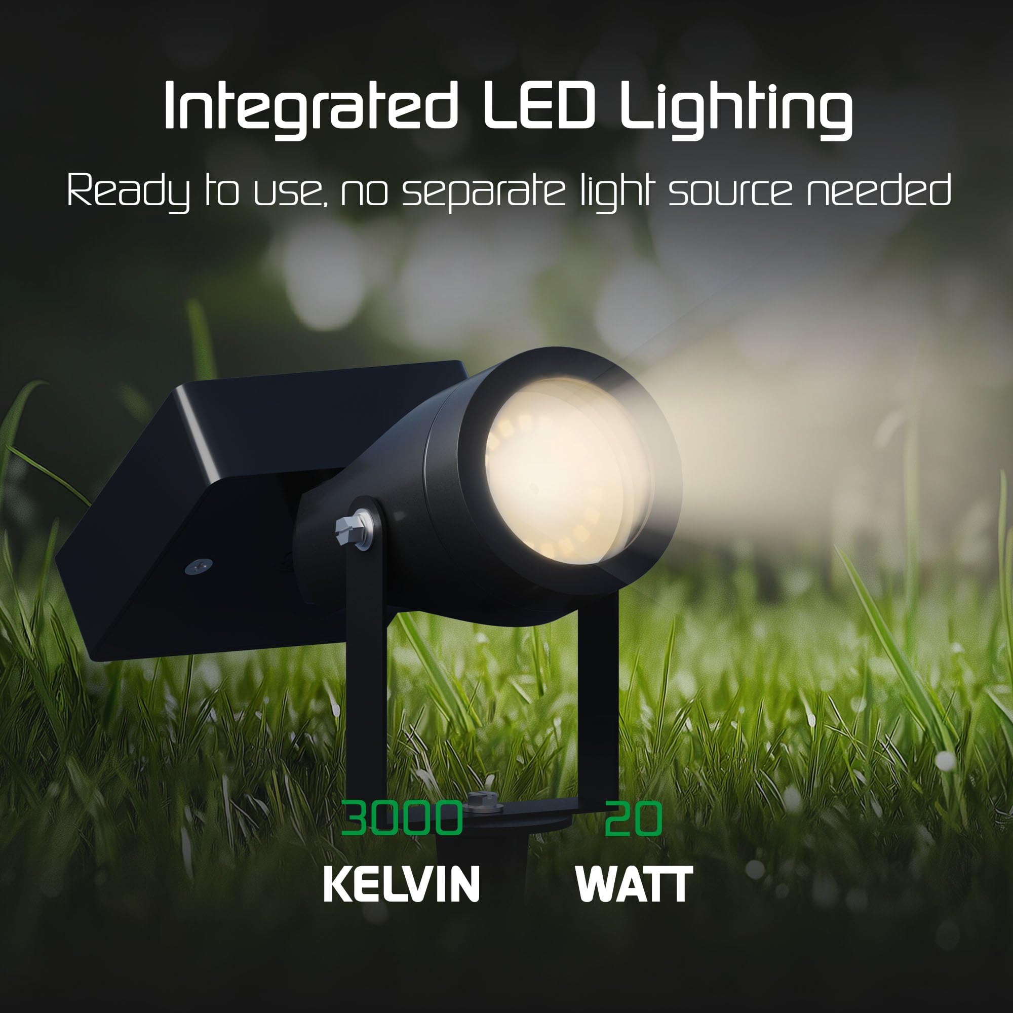 Ledvion 2er Set Gartenstrahler mit Erdspieß IP44 1W 3000K GU10 | Kabellose Akzentbeleuchtung fuer Garten Terrasse Einfahrt Wege und Beete