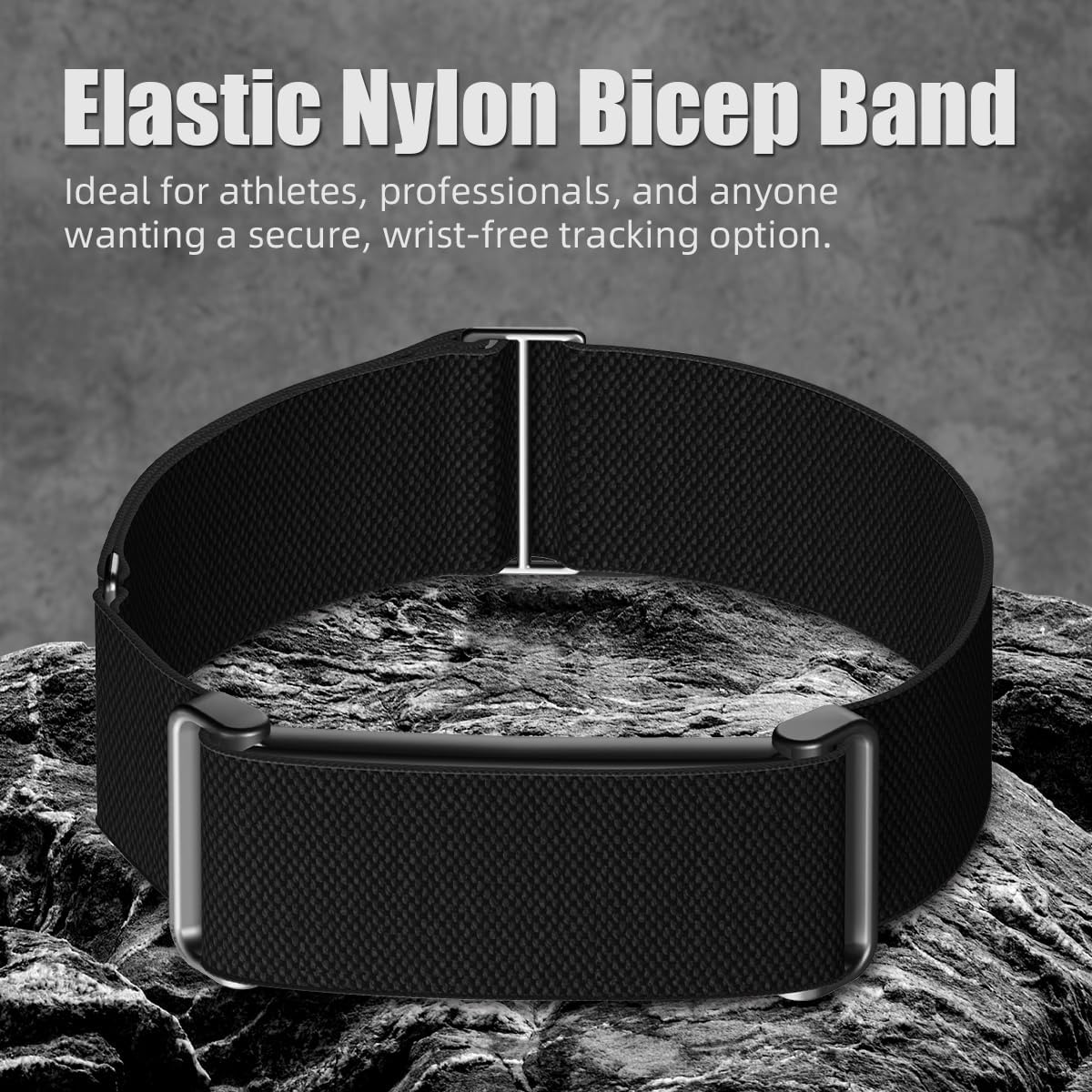 Nylon Bicep Band Compatible for Google Fitbit Air Active Band - Adjustable Stretchy Arm Strap Replacement Wristband for Fitbit Air Tracker - Lightweight Sweat-Proof Sport Armband for Women Men