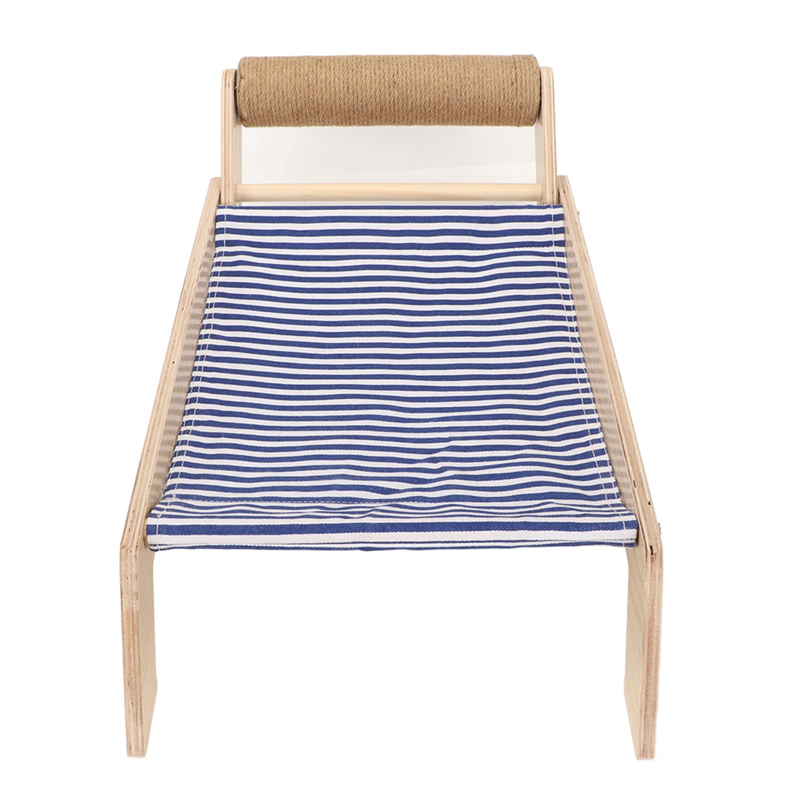 Lettino Tiragraffi per Gatti in Sisal, Amaca per Gatti per Tiragraffi, Lettino da Esterno Raffreddante Elevato per Gatti in Legno, Mobili per Gatti in Legno per Tiragraffi (Beach Sisal Roller Bed)