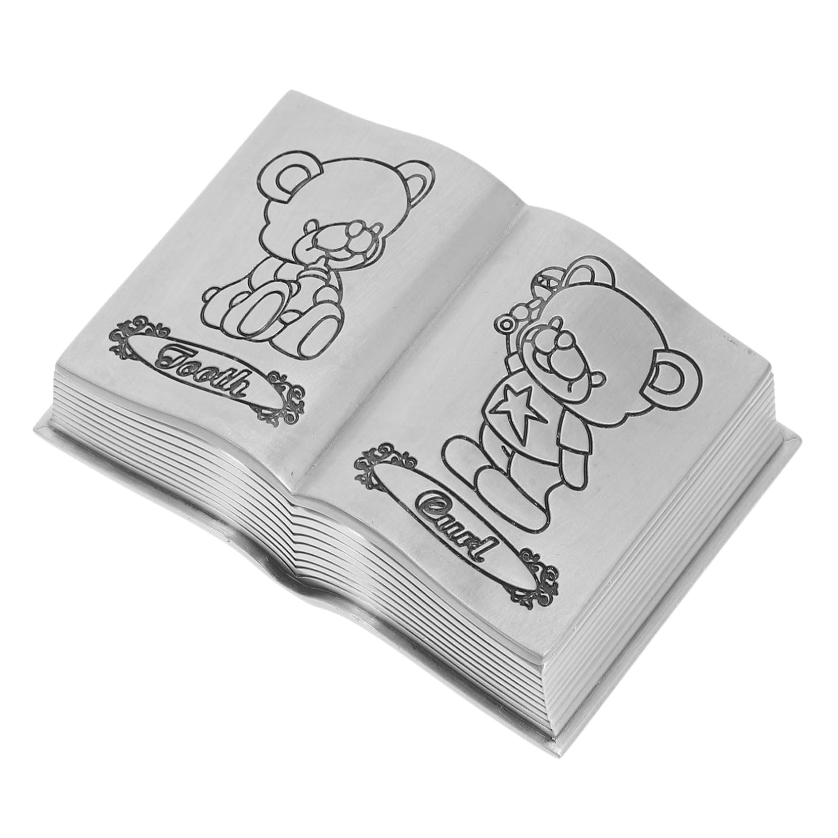 RORPOIR First Tooth and Fetal Hair Storage Metal Tooth Holder Unique Keepsake Box