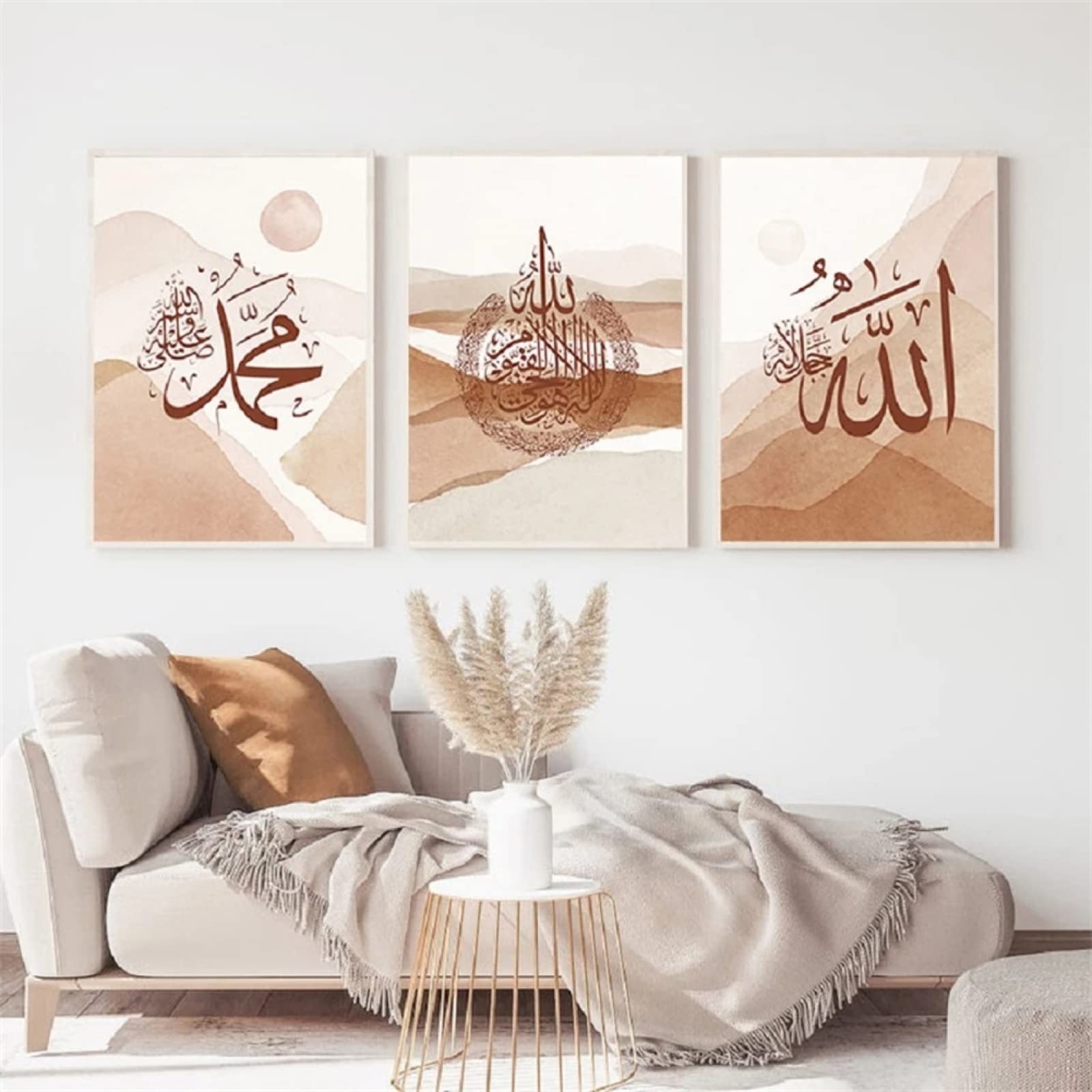 5D Diamond Painting Kits Completo, 3 Pezzi Calligrafia Islamica Della Boemia 30x40cm Fai da Te Pittura Diamante, DIY Strass Ricamo Pittura a Punto Croce Arte Mestiere per Decorazione Parete di Casa
