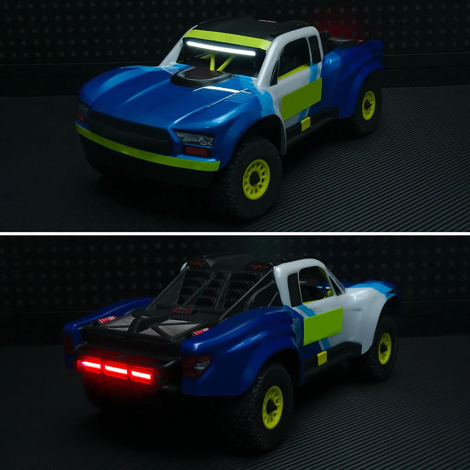 1/14 RC wyścigi samochodowe przednie i tylne światła zestawy lamp do ARRMA 1/14 Mojave GROM RC części do ulepszenia samochodu