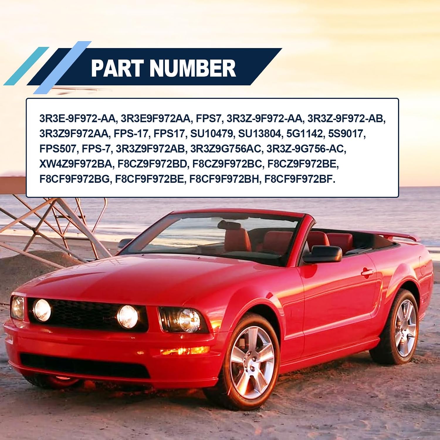 FPS7 Fuel Injection Pressure Regulator Sensor, Compatible with 98-07 Focus Taurus Mustang GT F150 E150 Explorer Lincoln LS Aviator Mercury Jaguar XF S-Type X-Type XK8 3R3E9F972AA 3R3Z9F972AA