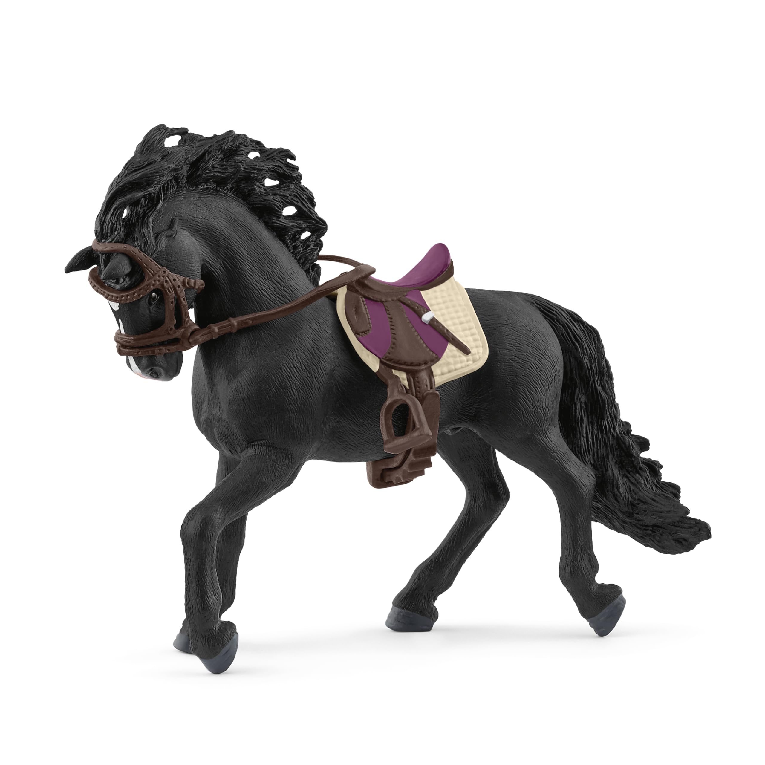 Schleich Horse Club - Pura Raza Espanola Stallion and Accessories - 13cm Collectable, Realistic Toy Horse Figurine for Girls and Boys. Durable, Figure for Fun Imaginative Play. Kids Toys Ages 5+ 42707