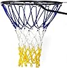 Ultra Heavy Duty Basketball Net | Official Regulation Size | Fits Indoor and Outdoor HoopGoal | Basketball Net Replacement for Regulation Size Basketball Rim by Fandom Nets BlueYellow