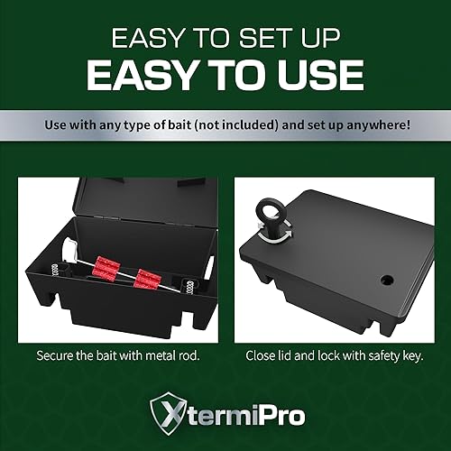 Miniatura 4 de Estación de cebo grande para ratas y ratones, paquete de 4, estaciones de cebo para ratones para exteriores e interiores, resistente a