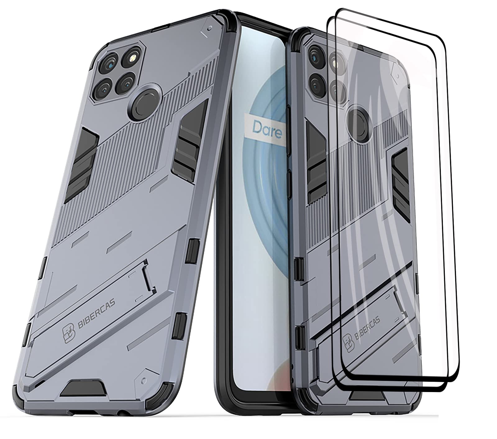 GOKEN Cover per Realme C21-Y (Realme C21Y)/ Realme C25Y, TPU Silicone Galvanotecnica Phnom Penh Custodia, Soft Rubber Protettiva Case, Antiurto Antiscivolo Protezione Shell, Nero