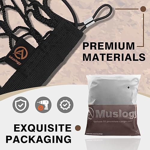 Miniatura 146 de Muslogy Red de carga para maletero estilo sobre compatible con Toyota RAV4 2013-2018, accesorios personalizados, organizador de maletero mejorado