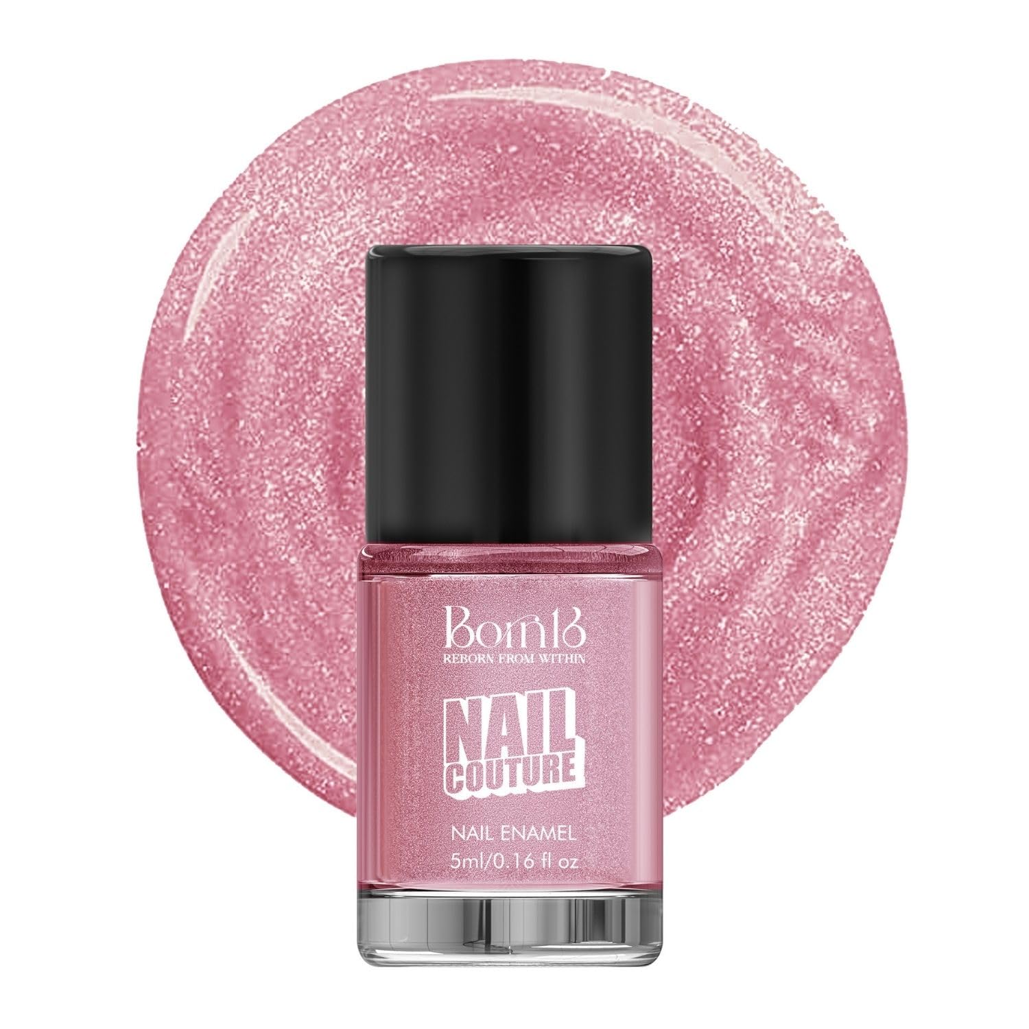 Nail Couture Pink Blink Nail Paint, Quick-Drying, Chip-Resistant, Chrome Finish, Gel, Liquid, Paraben Free, Cruelty Free, 5 mL-image-30