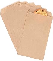 Vista 13 de Quotidian Paquete de 100 bolsas de papel pequeñas a prueba de grasa para galletas de panadería, sellos de tarjetas de panadería, regalos de fiesta