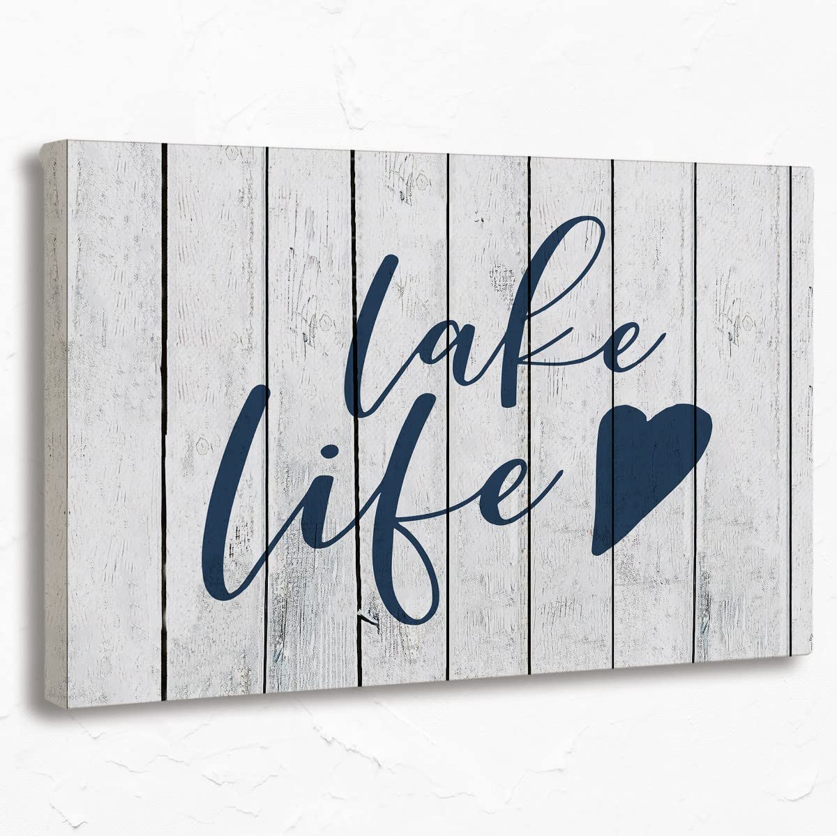 Tizzer Lake House Decor, Lake Life Canvas Wall Art Prints, Lake Decor for Home Lake House Outdoor Porch Bedroom Living Room 11x14 Inch