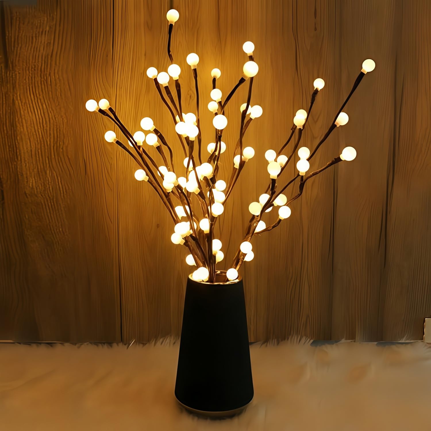 2 PCS LED Lighted Twig Branches 40 LED Beads Warm White Colored Battery Operated Decorative Branch Lights for Vase Bedroom Restaurant Coffee Bar Library Party Photo Background 70CM