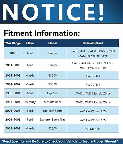 Miniatura 3 de Detroit Axle - Bujes de rodamiento de rueda delantera 4WD para Ford Ranger Explorer Mercury Mountaineer Mazda B4000 B3000, juego de montaje de