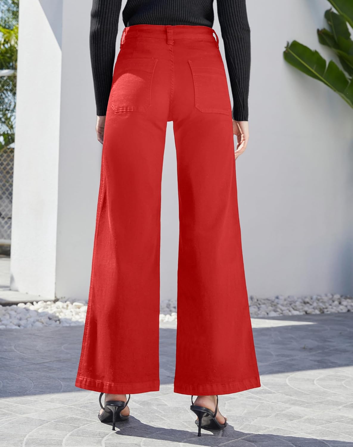 Women's Wide Leg Sweatpant Jeans Y2k Baggy Loose Trouser Jeans High Waisted Stretch Denim Pants - Image 2