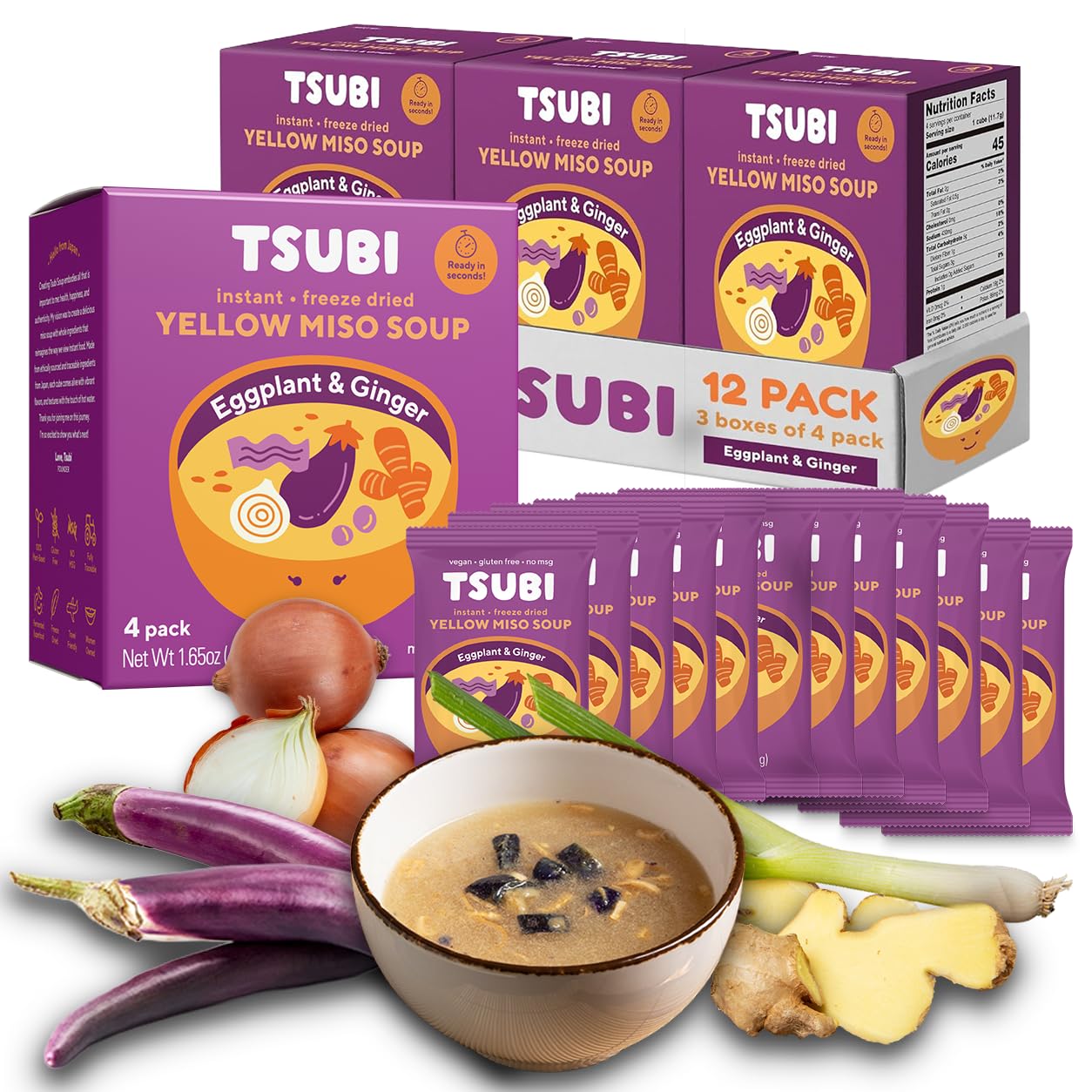 Amazon.com: Tsubi Soup Freeze-Dried Japanese Miso Soup Packets