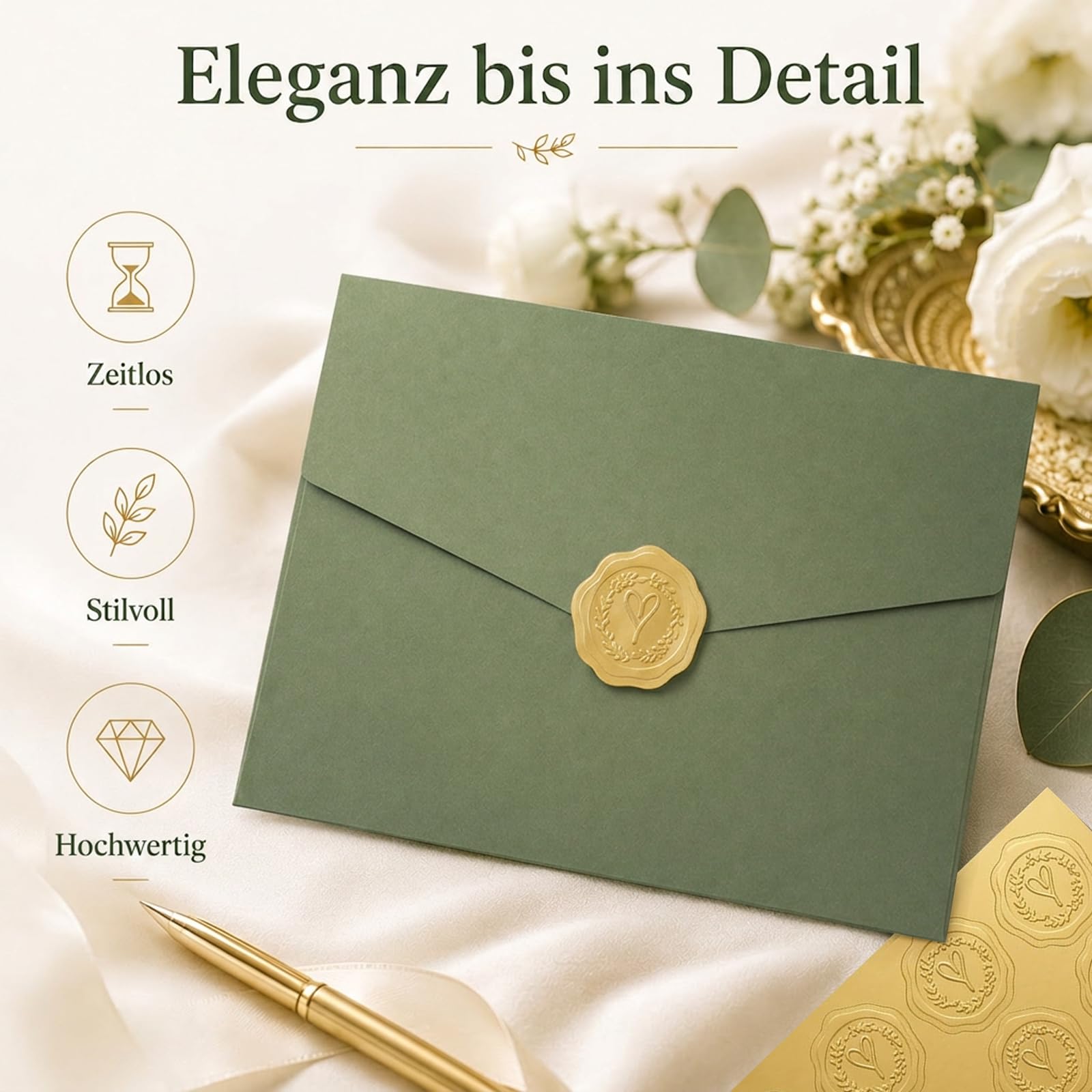 C5 farbige Umschläge für A5-Grußkarten, Hochzeitseinladungen, Basteln, 162 x 229 mm, 24 Stück (Perlelfenbeinfarben