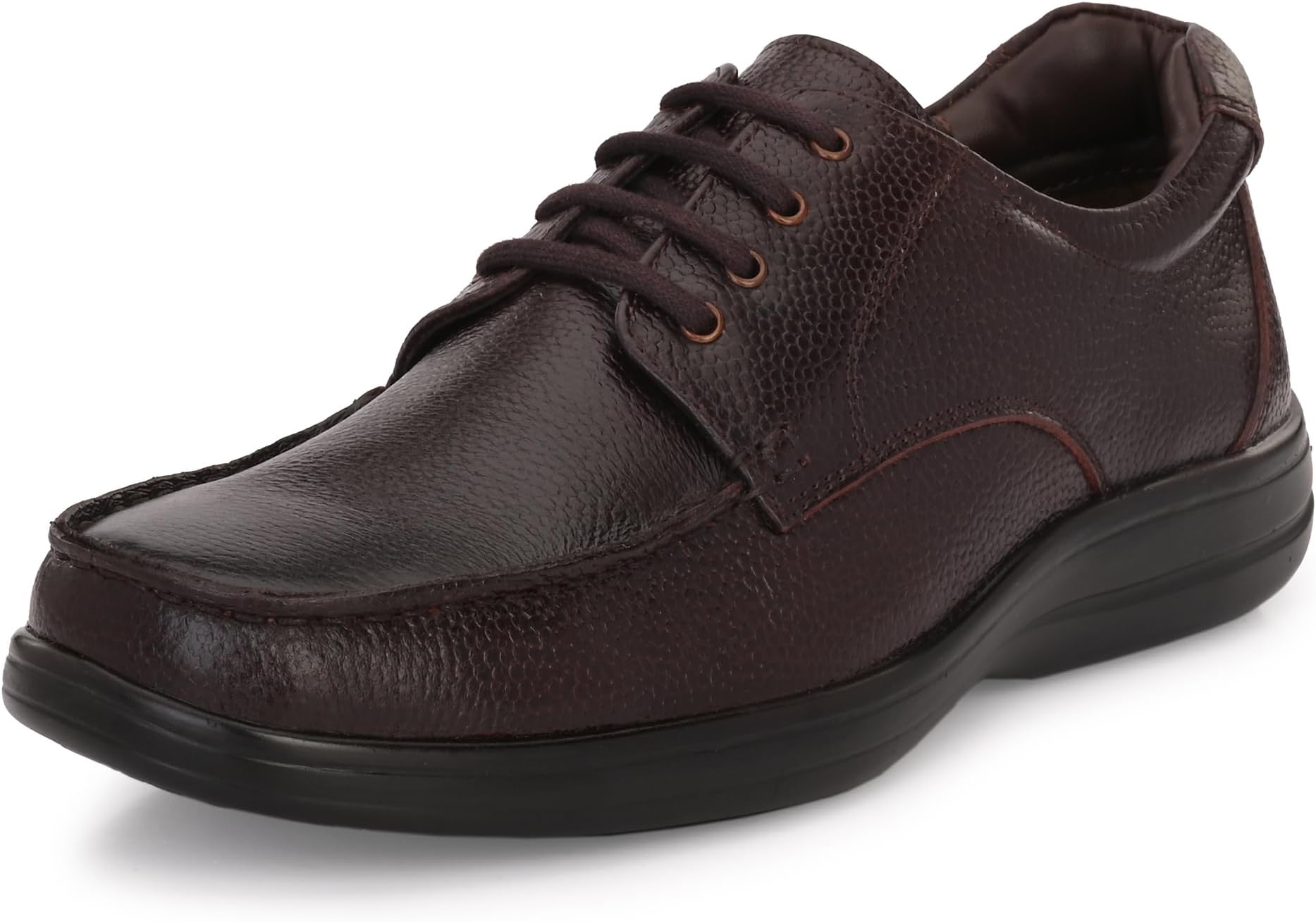 AuserioMen's Full Grain Leather Derby Lace Up Formal Shoes | Anti Skid Sole & Waxed Laces | Memory Foam Padded Insole with Detailed Stich | Comfort Shoes for Office & Parties (057.058.059)