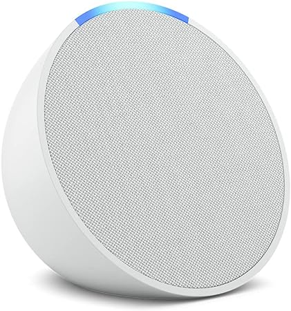 Amazon Echo Pop (newest model), Our smallest Alexa speaker, Fits in any room, Glacier White