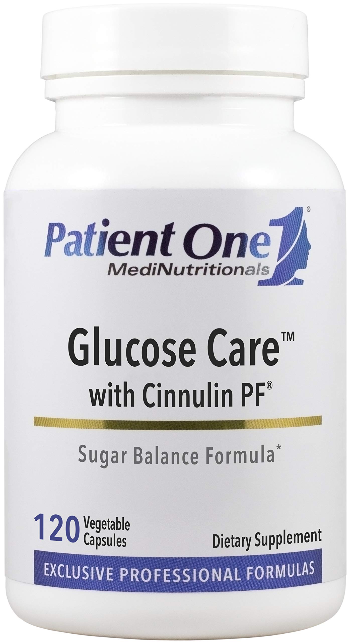 Patient One Glucose Care | Supplement to Support Pancreas, Heart and Vascular Health* | with Chromium, Vitamin B, Cinnamon and More | 120 caps