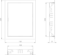 EUROPLAST Fém Inspekciós Ajtó 200x150mm Galvanizált Acél Fehér 2