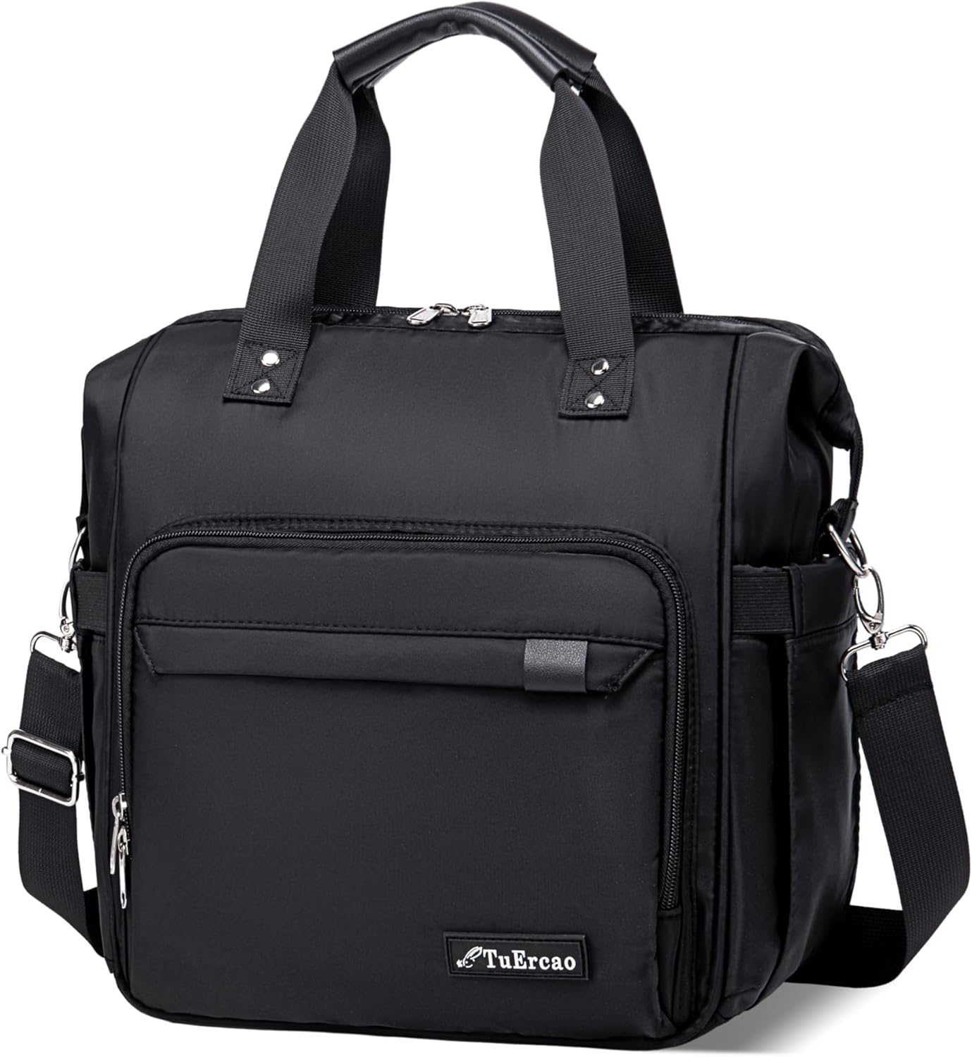 TuErCao Lunch Box for Men Black Lunch Bag for Women Insulated Soft Cooler Bag for Adult With