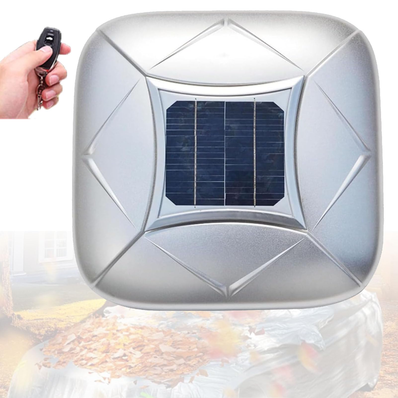 Pokrowiec na samochód z ładowaniem solarnym, automatycznie zwijany, wodoodporny i chroniący przed słońcem, inteligentny, zdalnie sterowany pokrowiec na samochód, lekki i przenośny White-3XL
