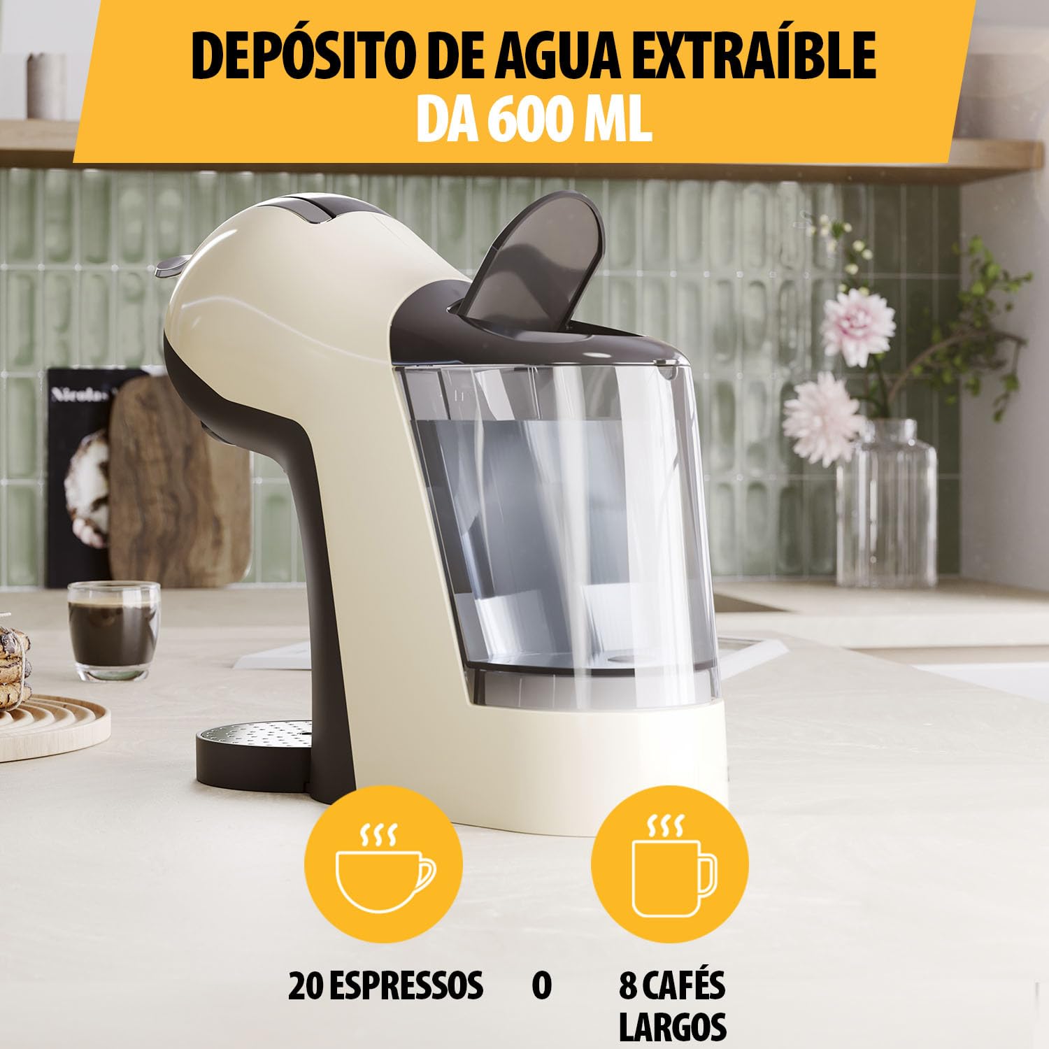 Tristar Máquina Multicápsula 3-en-1 – Compatible con Cápsulas Nespresso®, Dolce Gusto®, Cápsulas ESE – 19 bares – Libre de BPA – CM-2301