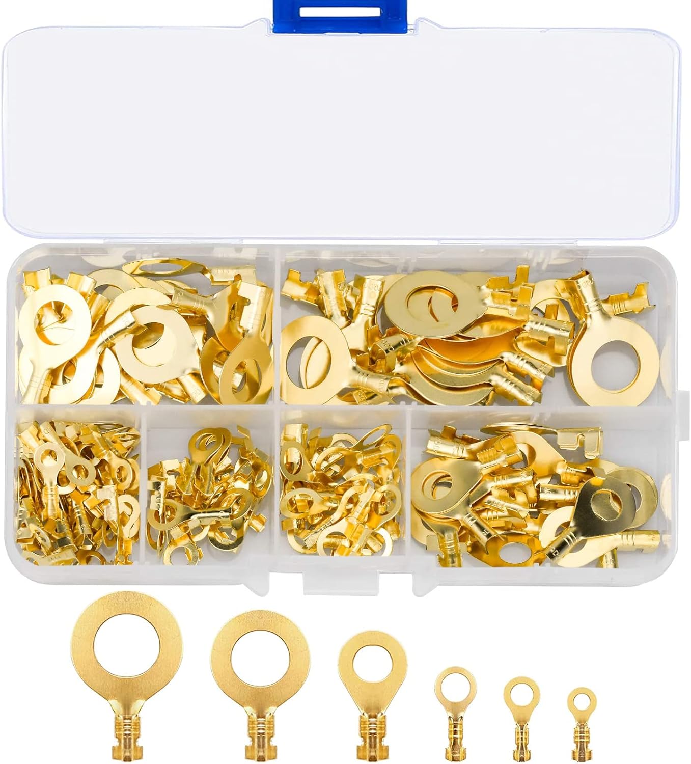 150 Pcs Electrical Cable Lugs Brass Crimp, Brass Crimp Cable Connector