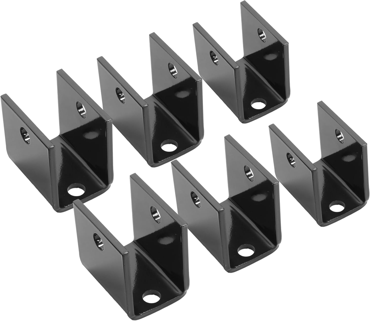 KUAFU Trailer Leaf Spring Hanger Kit for Double Eye Springs(3.5K -5.2K Axles), Tandem Trailer Axle Suspension Shackle Kit (Hanger Kit, Equalizer and Shackle Strap) 3500-7000 lbs Black