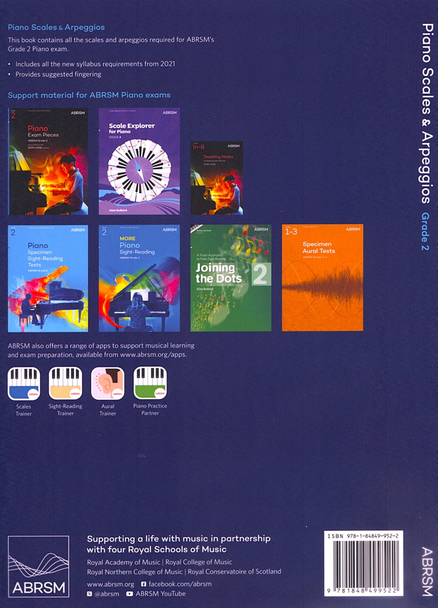 ABRSM: Scales, Arpeggios & Broken Chords for Piano (from 2009) Grade 2