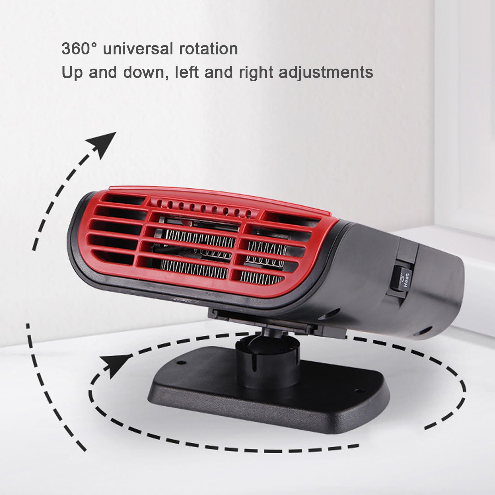 Chauffage de Voiture Portable, Désembueur et Dégivreur de Pare-brise 12 V 150 W, Ventilateur de Chauffage et de Refroidissement Rapide 2 en 1, à Brancher sur L'allume-cigare pour