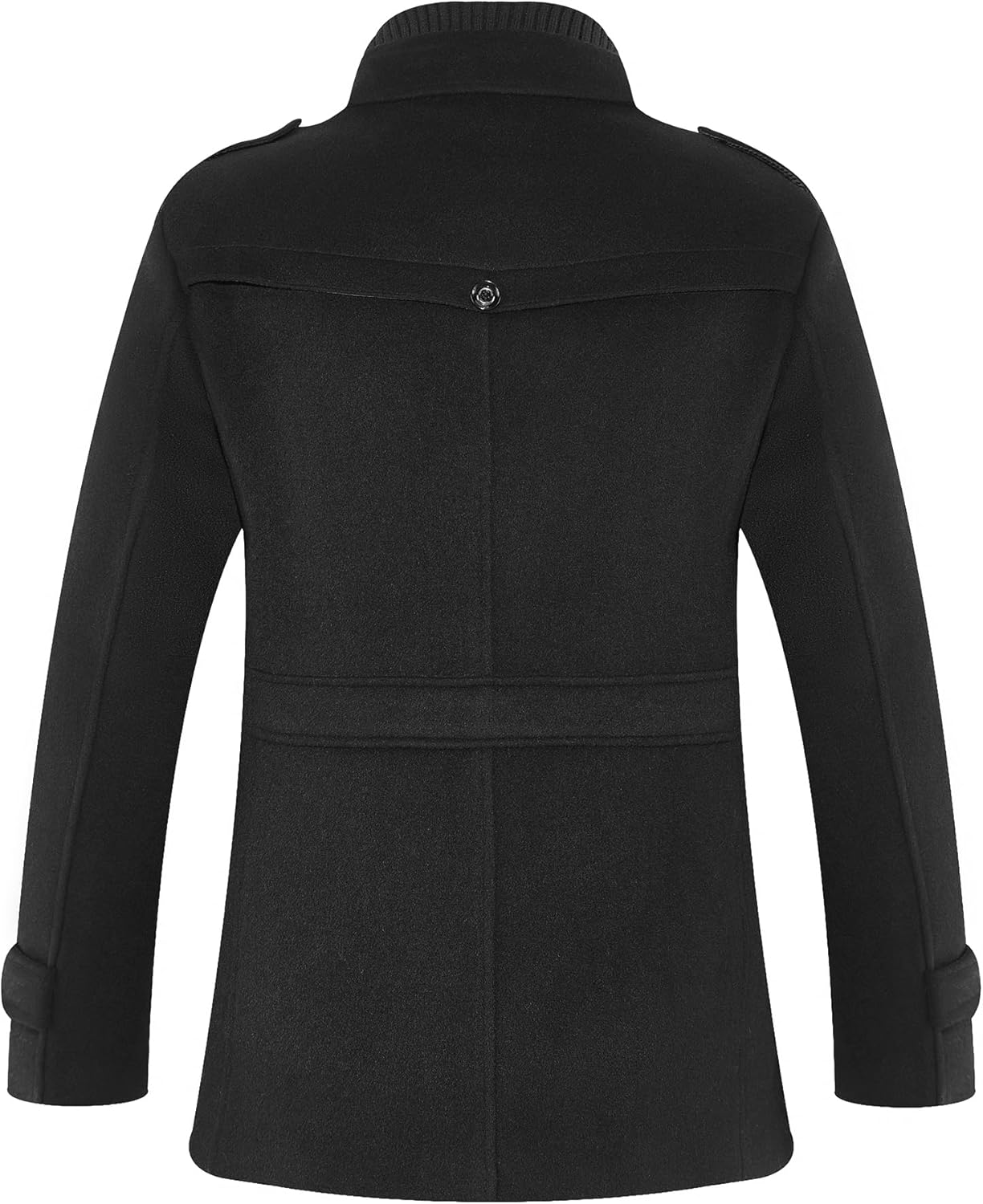 APTRO Men's Pea Coat Wool Jacket Windbreaker Single Breasted Winter Coat - Image 2