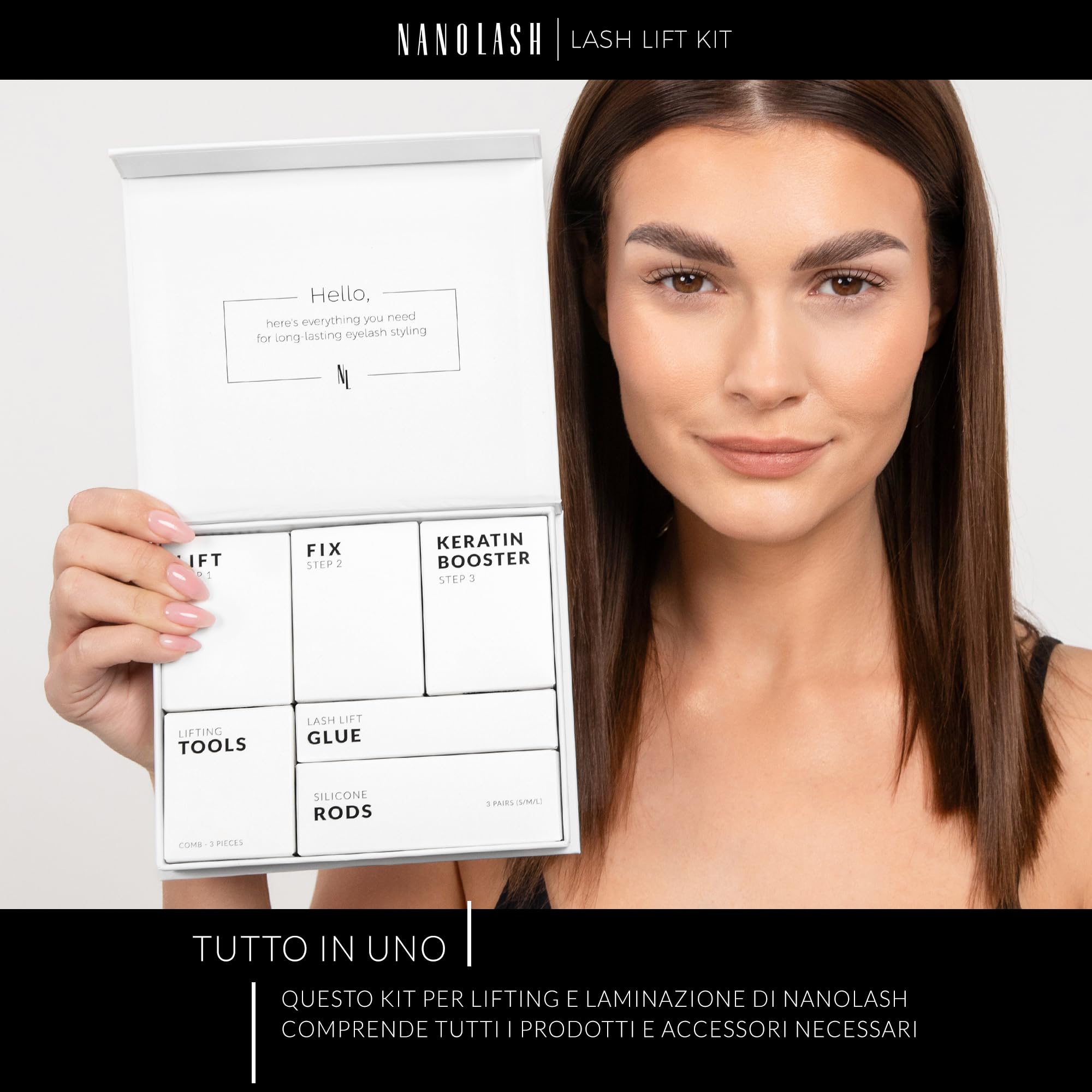 Kit Nanolash per Lifting e Laminazione Ciglia - DIY per Casa e Salone