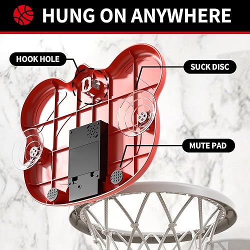 Miniatura 6 de Bennol Aro de baloncesto para niños pequeños, regalos para niños de 2, 3, 4, 5 años, mini aro de baloncesto para interiores para niños de 1-3, 2-4,