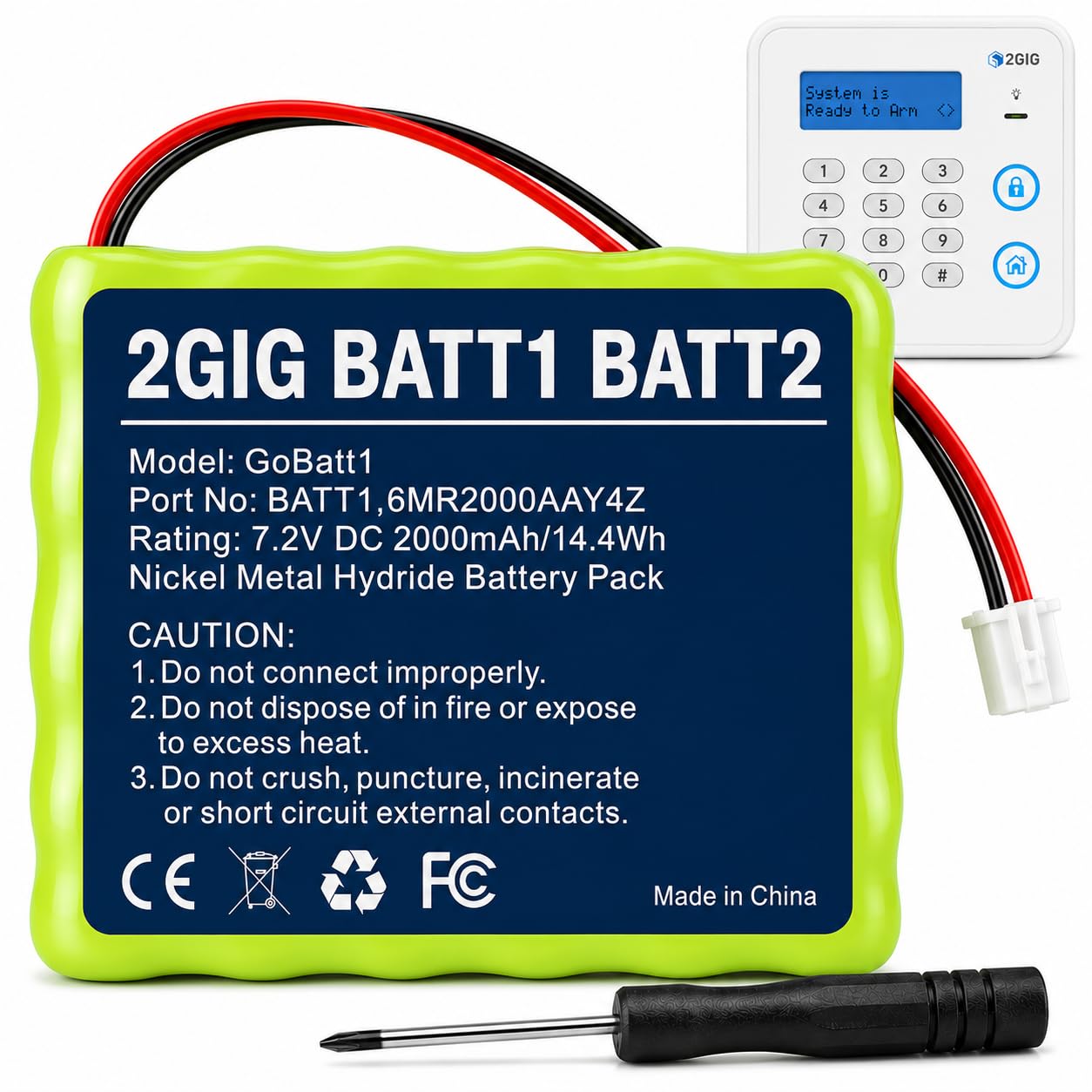 WirelessFinest 2GIG BATT1 Replacement