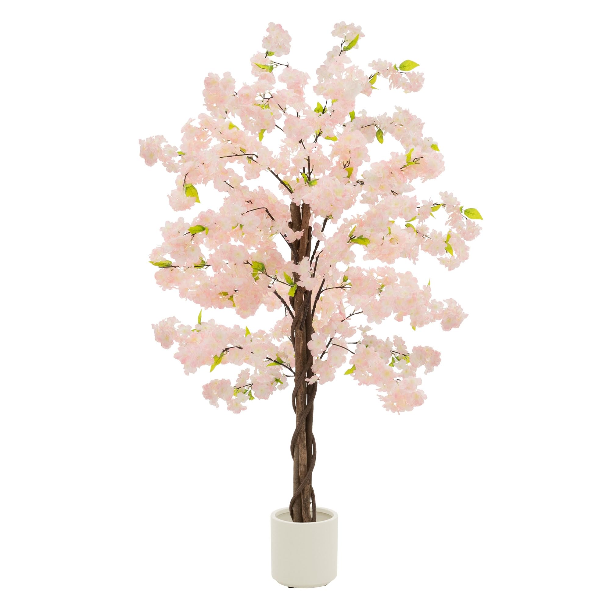 ML-Design Albero di Ciliegio Artificiale 150 cm Rosa, Pianta Finta Grande e Realistica con Tronco in Legno Naturale, Albero Decorativo in Vaso per Interni ed Esterni, Arredo Casa, Ufficio e Soggiorno