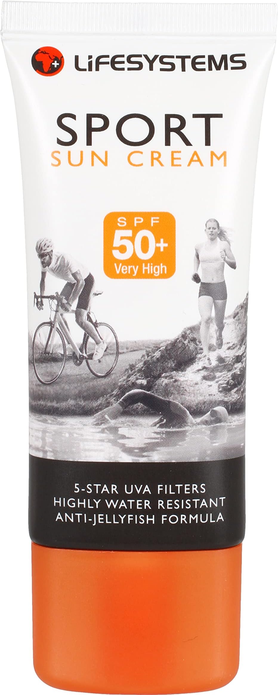Lifesystems Sport Anti-Jellyfish SPF 50 Sun Cream, 5-Star UVA Protection Highly Waterproof And Sweat Resistant For Running, Swimming, Triathlon