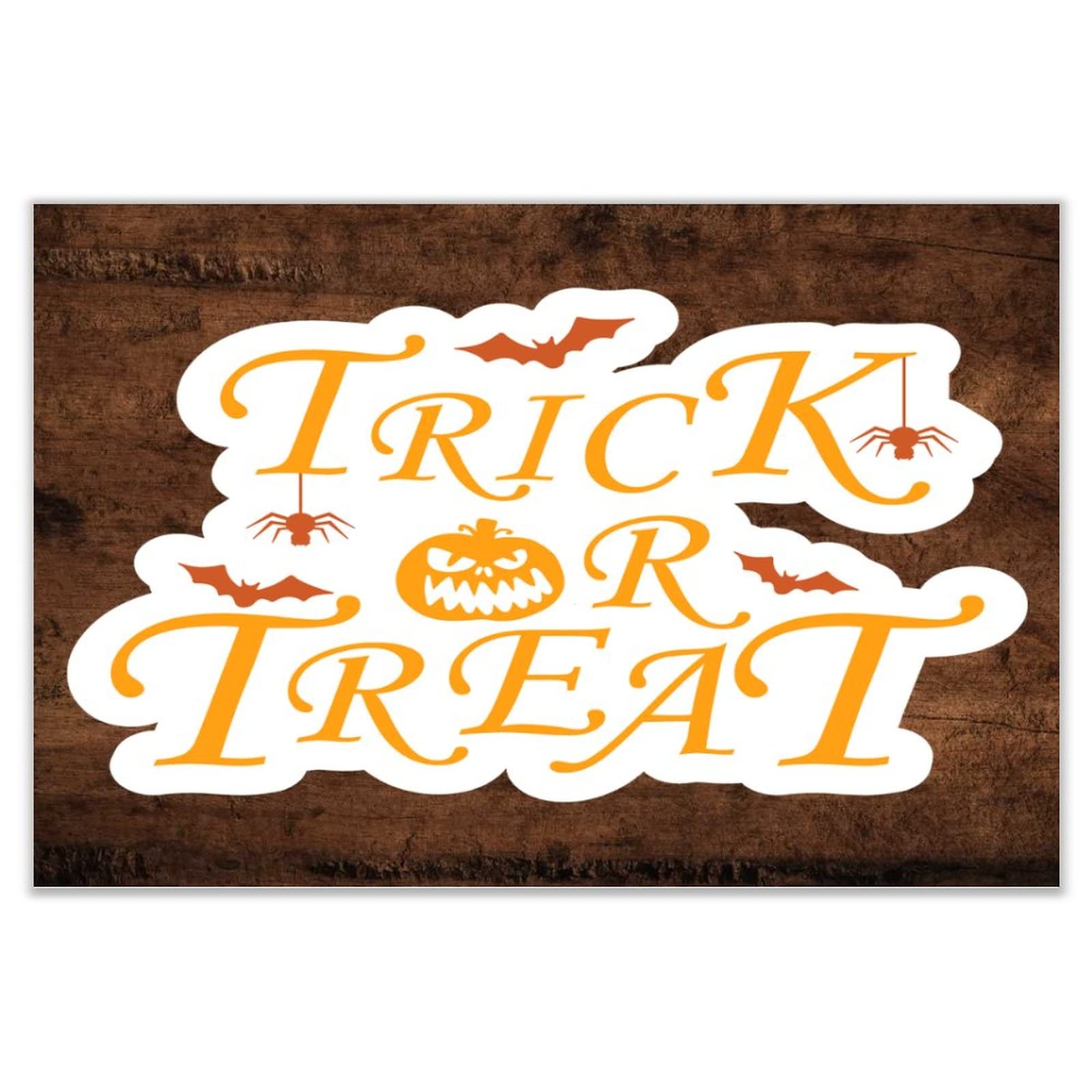 Panneau en bois Trick or Treat décor d'Halloween pour ferme et buanderie