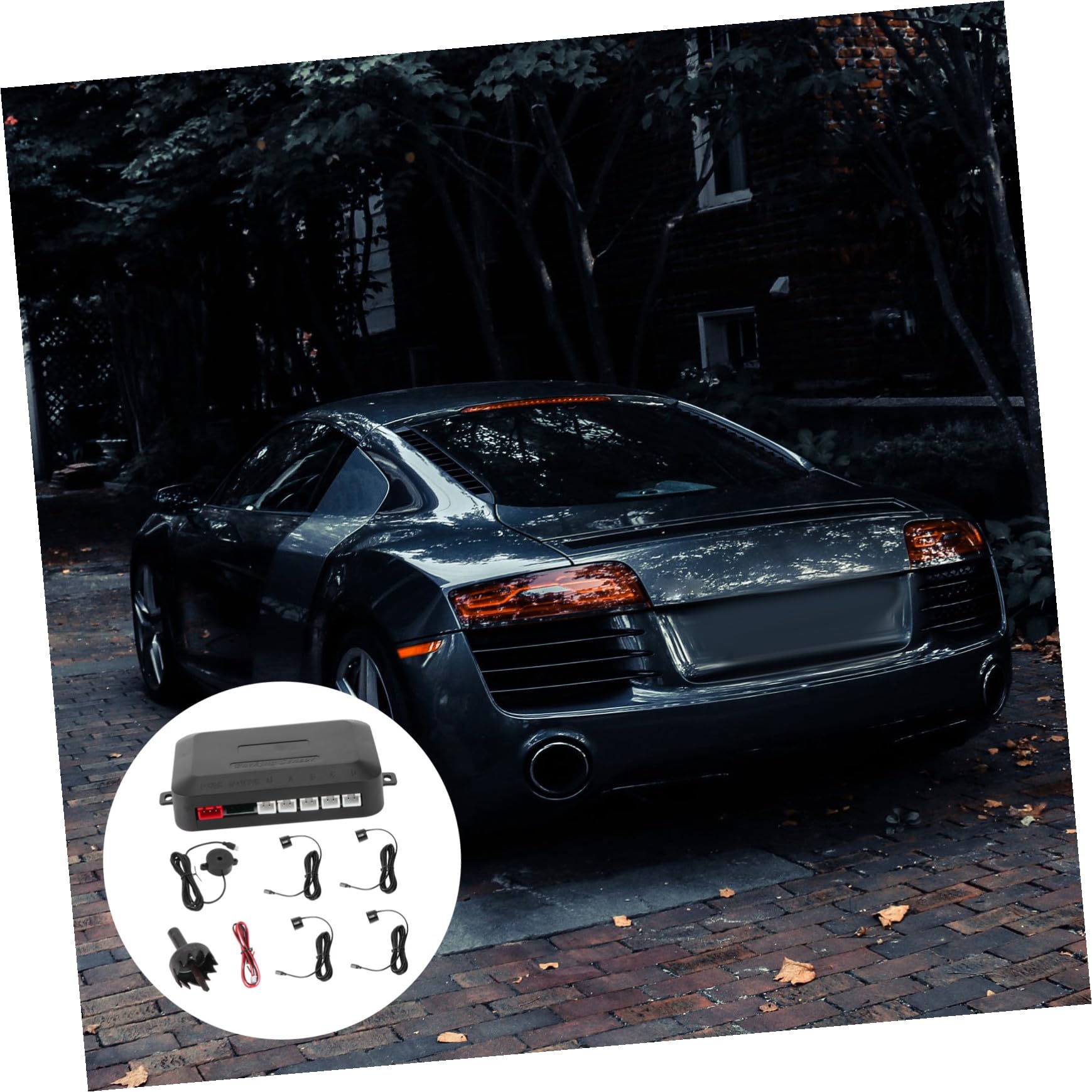 Cabilock Sensori di Parcheggio Auto con 4 Sensori Abs Nero, con Doppia CPU e Chipset Avanzato per Rilevamento Oggetti Piccoli, per Parcheggio e Retromarcia