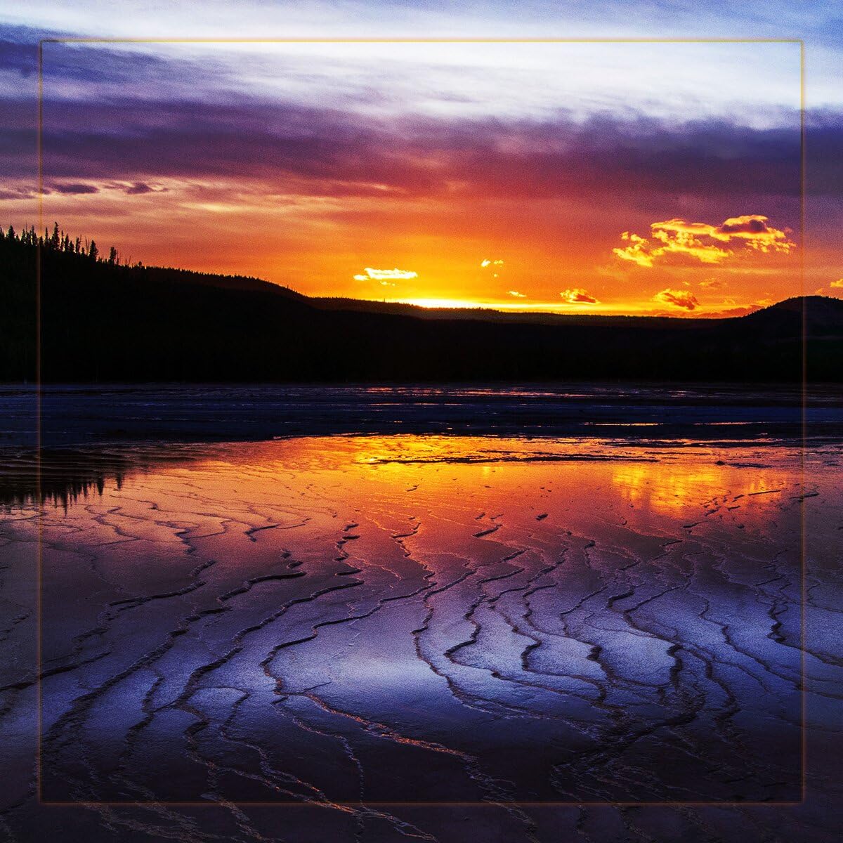 Generic Grand Prismatic Sunset Two Fabric Panel - NPYS-003, Panel Size is 20” X 20”, Quality Quilting Cotton