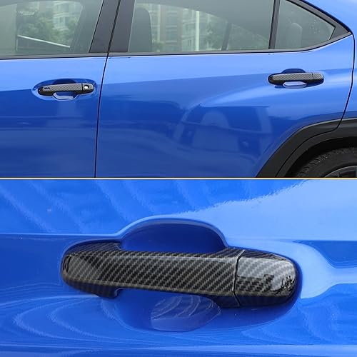 Miniatura 7 de Cubierta para manija de puerta exterior de automóvil compatible con Subaru WRX 2021-2023, borde de cubierta de manija de puerta inteligente lateral