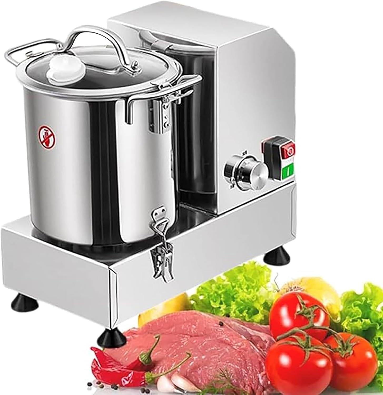 WYBYYDS Commercial Food Processor Heavy Duty，Meat Grinder Veggie Cutter Mincer ，Electric Vegetable Chopper for Potato, Onion, Ginger, Cabbage 9L