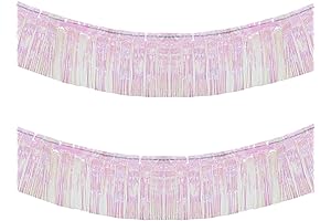 10 Feet Iridescent Garland Tinsel Two-Pack