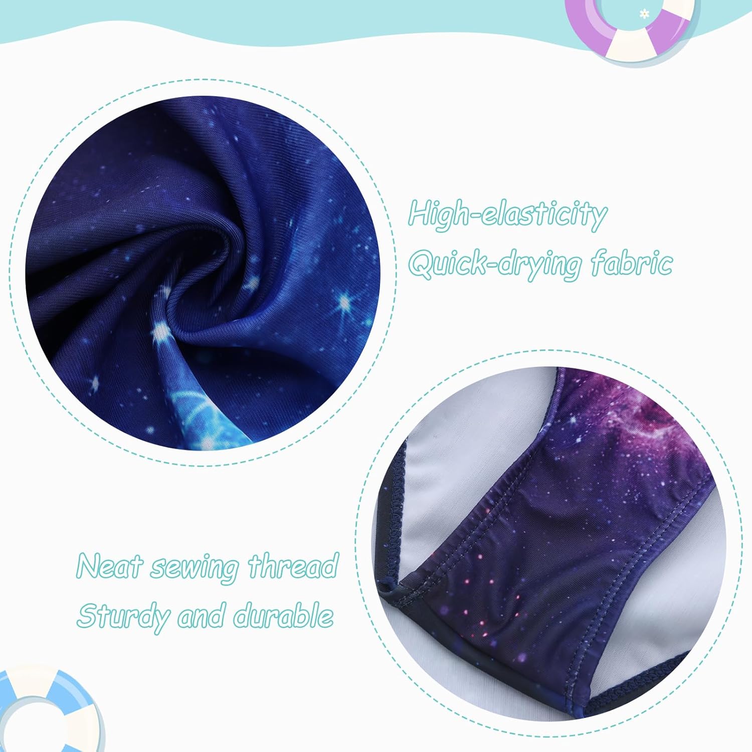 Girls One Piece Swimsuits Short Sleeve Swim Dress for Girls Hawaiian Skirted Bathing Suit Summer Swimwear 3-16 Years - Image 4