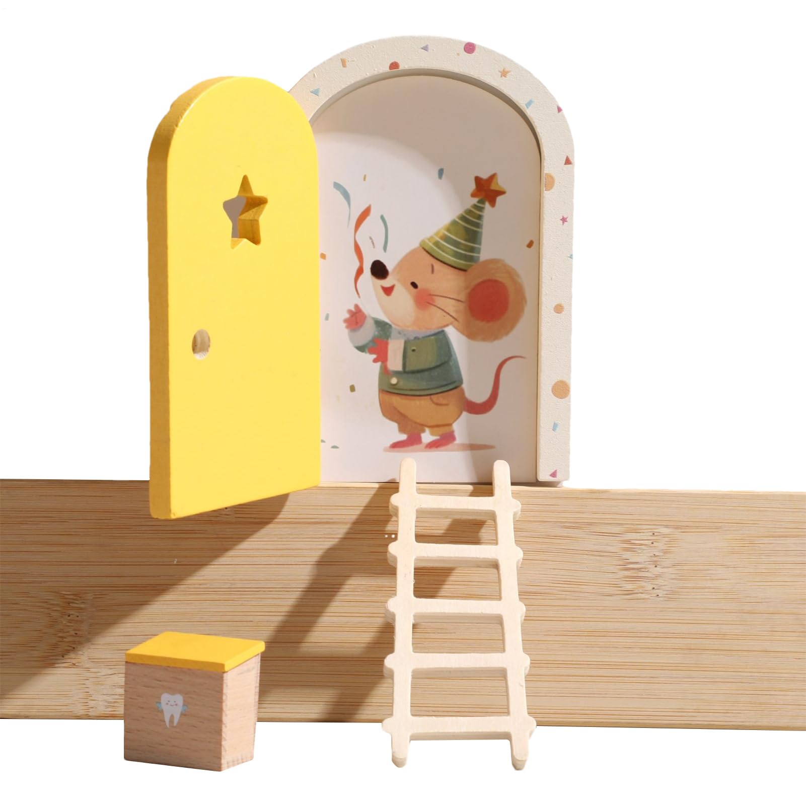 Porte de fée murale bois cartoon décoration maison fenêtre fête