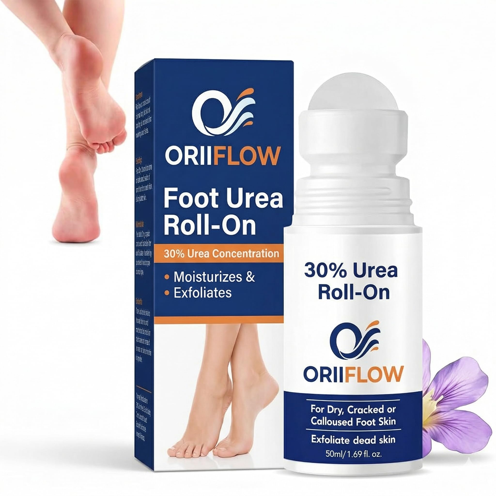 Foot Urea Roll-On, 30% Urea Concentration, with Lactic Acid, Olive Oil & Vitamin E, for Dry & Cracked Heels, 50ml-picture-40