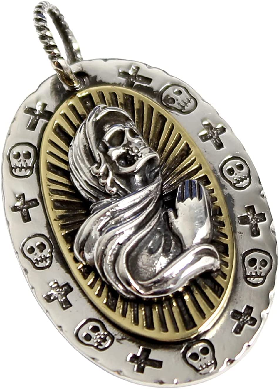 COSUMOSU Mexican Skull Sugar 925 sterling silver Pendant charm for Necklace